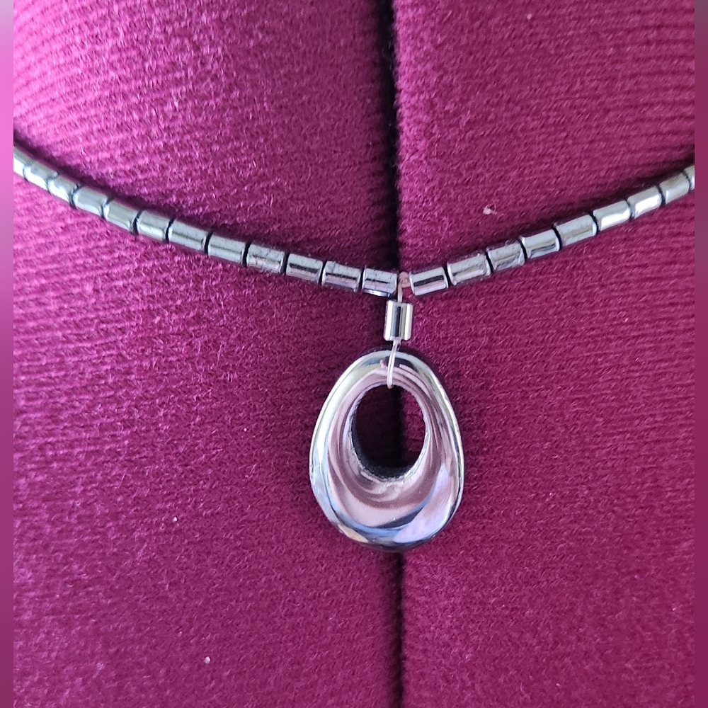 Hematite Oval Necklace